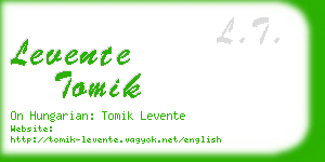 levente tomik business card